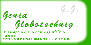 genia globotschnig business card